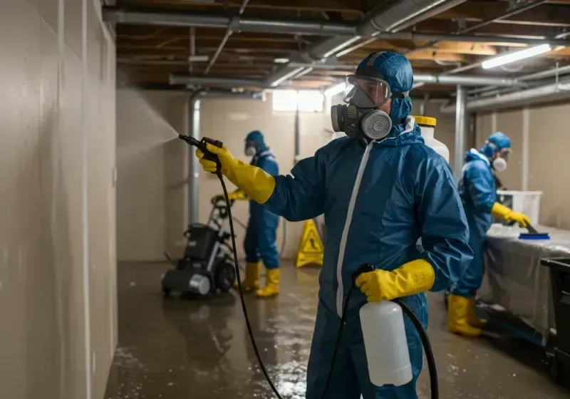 Basement Sanitization and Antimicrobial Treatment process in Auburn, CA